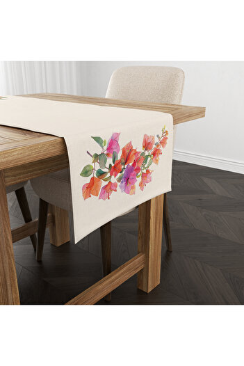 Filamente Digital Printed Runner - Floral Pattern - Bougainvillea Pattern - 140X40 cm
