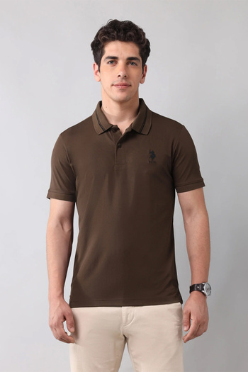 U.S. Polo Assn. Men's Solid Black Label Polo Shirt