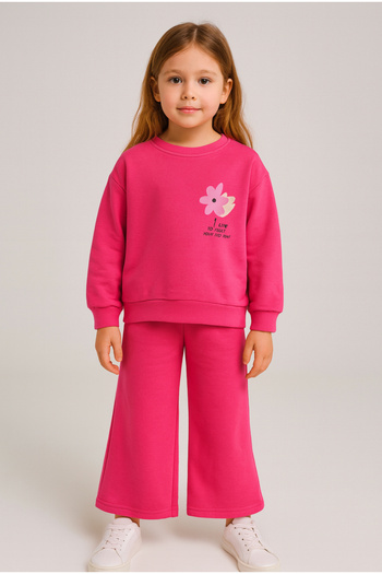 KGN GİYİM Girl's Spanish Leggings Bottom Top Set