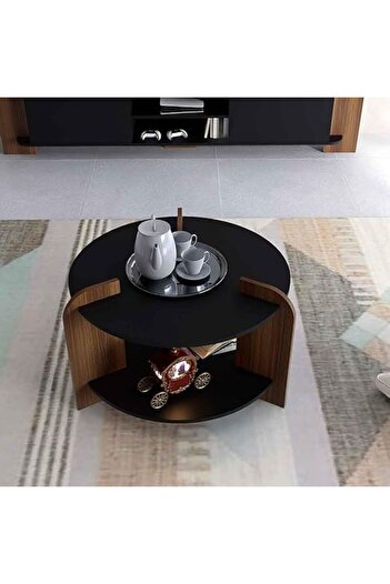 Stylish Home Wooden Center Table with Two Layers - CT99 Size 50x50x30, Brown Color