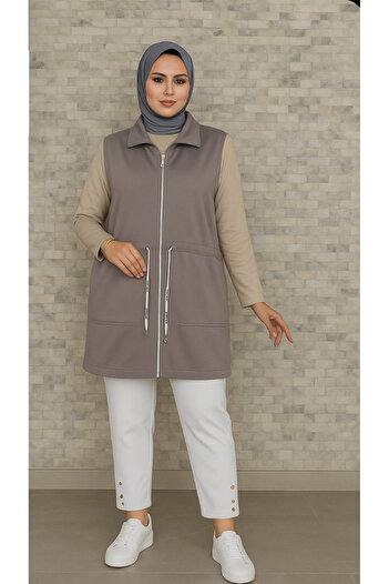 sarıdağ Modal Vest Is a Modest Vest Jacket.