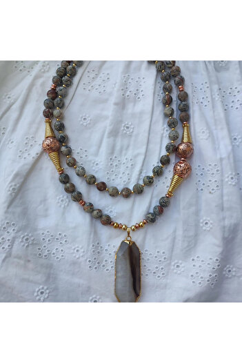 elinasaccessories Akik Kolye Lava Dogaltas Kolye Tasarım Kolye Çoklu Tasarım Kolye El Yapımı Kolye
