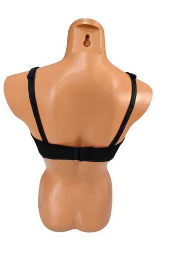 wear treasure C Cup Wireless Bra with Sponge Front, Tulle Detail, Honeycomb Pattern, Side Support, Wire Supported Support Bra