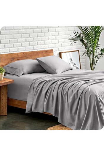 Kotonia Home bed sheet, 100% cotton, Olandina color, 220x240 cm, gray 2