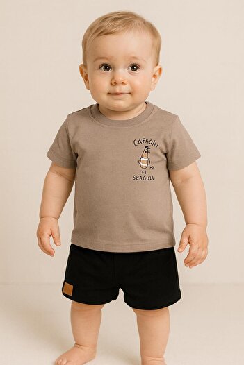 RAPAPA Baby Boy Dar Kalip Bird Printed Shorts Set - 25493V