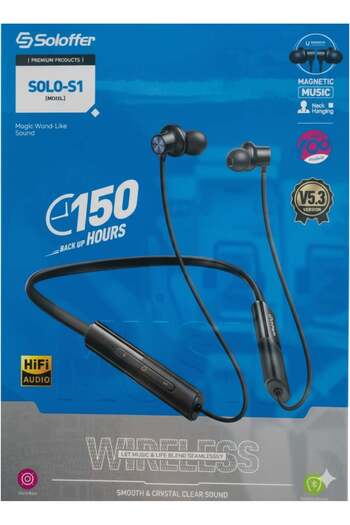 Generic Solofer SOLO-S1 Wireless-Bluetooth Neckband Earphones