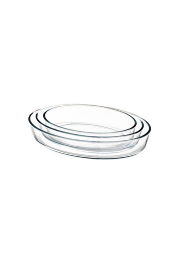 Mirolex Pyrex glass baking tray set 3-piece