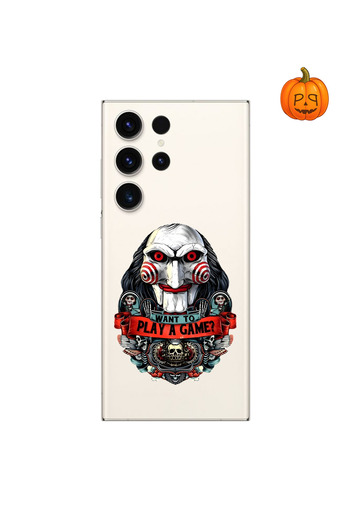 PPKin Dali Design Samsung Galaxy S23 Ultra Compatible Transparent Case Horror 7 Design