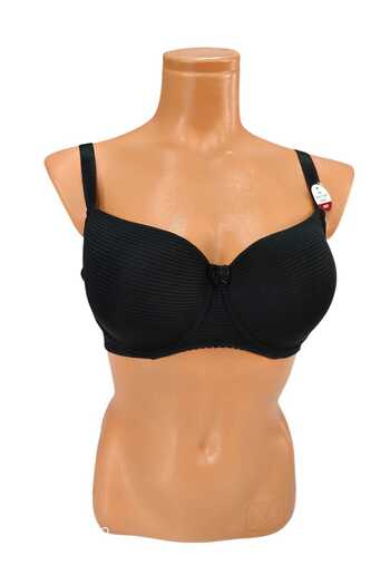 wear treasure Wired Spooned Non-Padding D Cup (for Large Breasts) 3-Clasp Bra