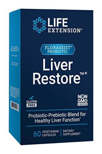 Life Extension FLORASSIST® Liver Restore™, Liver Health probiotics, prebiotics, Liver Support, He