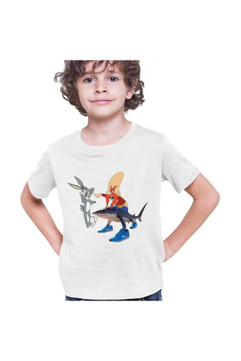 OEM Kids Boys' T-Shirt Yosemite Sam Tralalero Tralala Shark