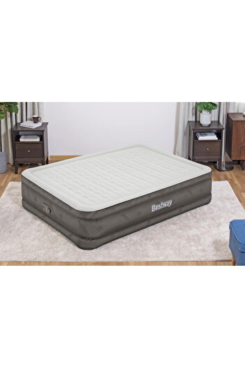 TSUMAB Bestway Tritech Queen Air Bed with Built-In Electric Pump – Premium Inflatable Mattress for Home