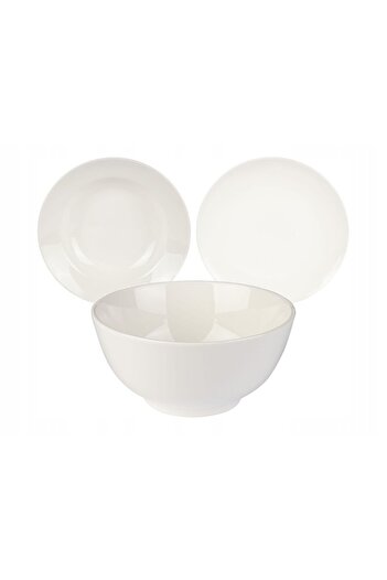 OEM Table Service for 6 People, 18 Pieces, Ernesto, White
