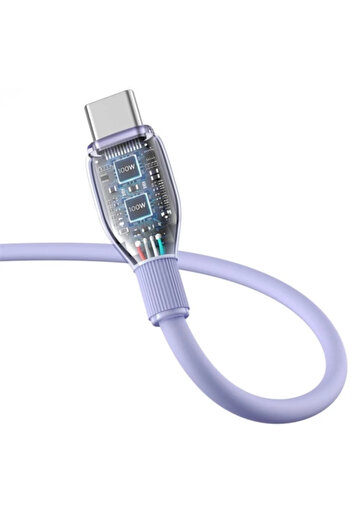 Baseus Baseus - Type-C to Type-C Cable 2 Meters 100W - Purple
