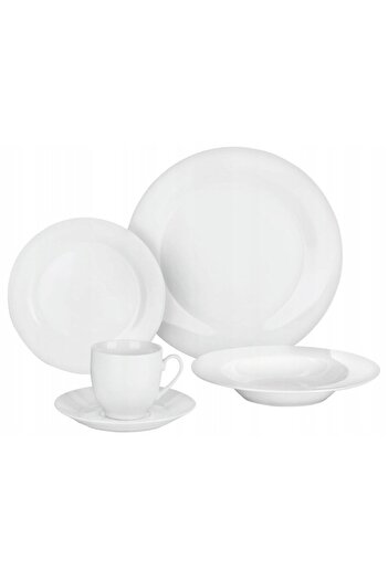 OEM Table Service for 6 People, 30 Pieces, Ernesto, White