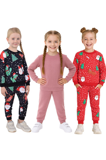 minitrends 3-Piece Seasonal Printed Girl's Bottom and Top Set