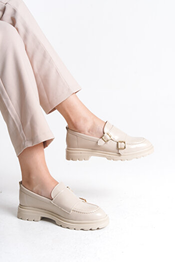 meyra'nın ayakkabıları Γυναικεία Loafer Μοκασίνια Casual Παπούτσια με αγκράφα καθημερινά Tonyas Ten