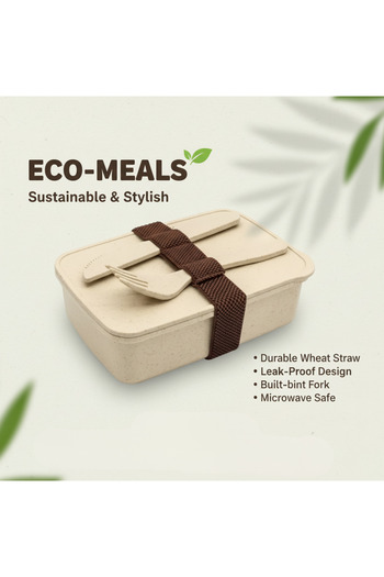 Varaq Eco-Friendly Wheat Straw Lunch Box - Sustainable & Stylish Meal Prep