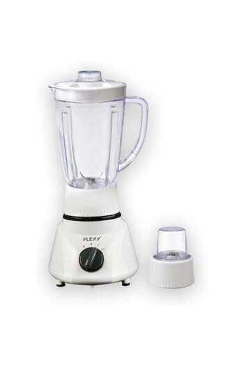 Flexi 2-in-1 Blender and Grinder with Chrome Rotary Switch and Two Speeds 650 Watts 1.6 Liter White