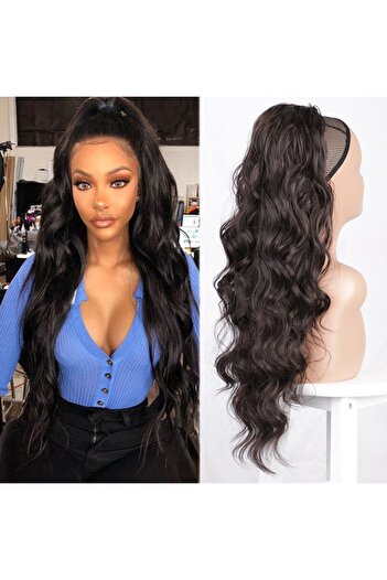 Oskar Ponytail Look Hair Ponytail with Black Cord, 70 cm