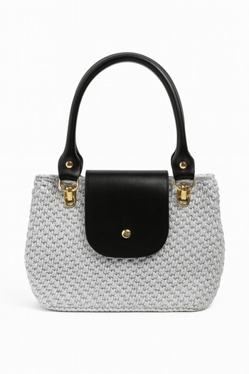 Motebarn Wear Women's Hand Knitted Gray Shoulder Bag