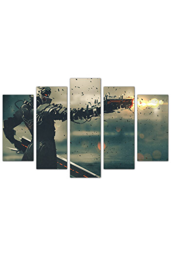 Generic Anime Wall Panel 940 - Divided into five graduated pieces - 1