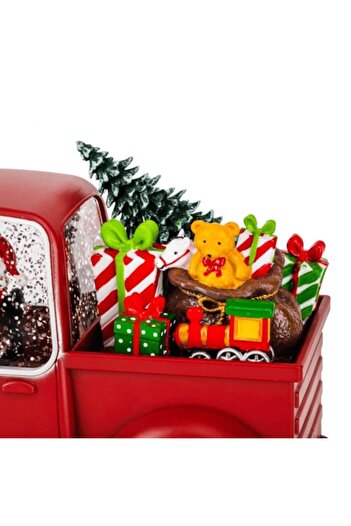 OEM Christmas decorative car with lights and sounds, USB or battery power, 22x11x9.5 cm, Red