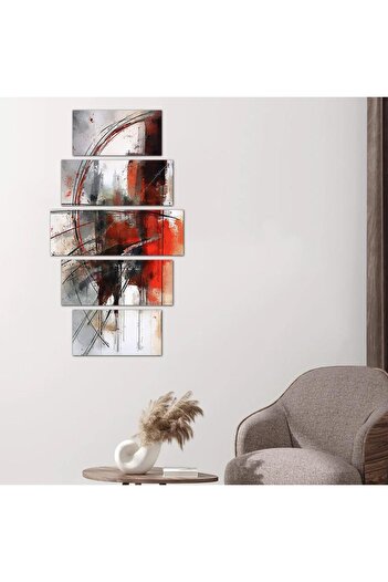 Generic Modern Abstract Art Wall Panel - 24527 - Divided into five graduated pieces - 1
