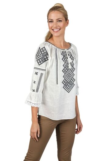 rody's forever Women’s Blouse O25 White Crystal size XL