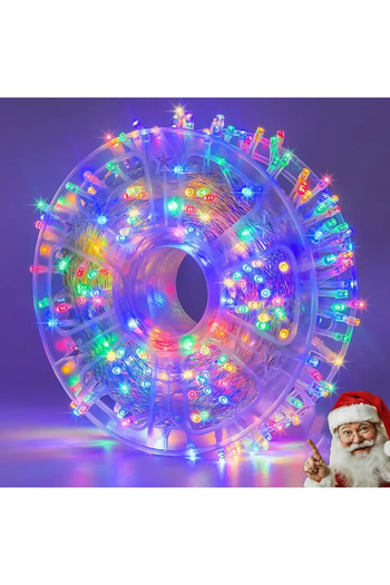 esimplu Christmas Roll Installation, 480 White LED Bulbs, 100 m Linear, Indoor/Outdoor, Multicolor