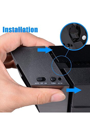 mazn مروحة تبريد Linkhood لجهاز Playstation 4، مبرد USB خارجي مع 5 مراوح توربو للتحكم في درجة الحرارة لجهاز Son