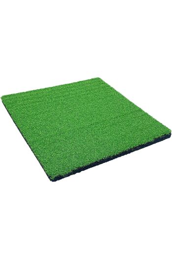 YALLA HomeGym 20MM Thick Artificial Grass Rubber Heavy-Duty Gym Floor Mat 1 Squared Meter ( Pack of 4 Tiles )