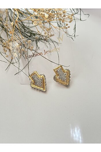mibrillo Zircon Aged Arrow Mark Brand Equivalent Trend Earrings