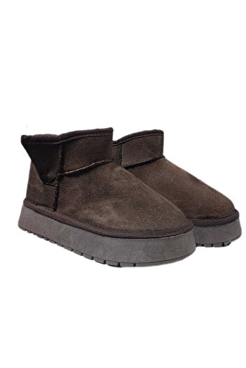 NiLi Winter Mini Boots with Side Zipper Closure and Thick Sole with Fur Inside for Girls