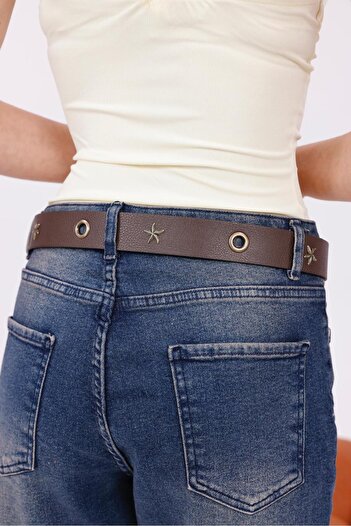 Mynoa Studded Women's Belt, Trouser Belt, Coat Belt.