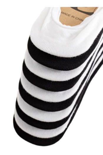 VEYA Casual Cotton Socks Set of 10 Pairs Black and White