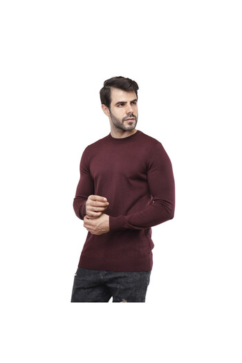 COUP Men Casual Sweater With Long Sleeves - Purple