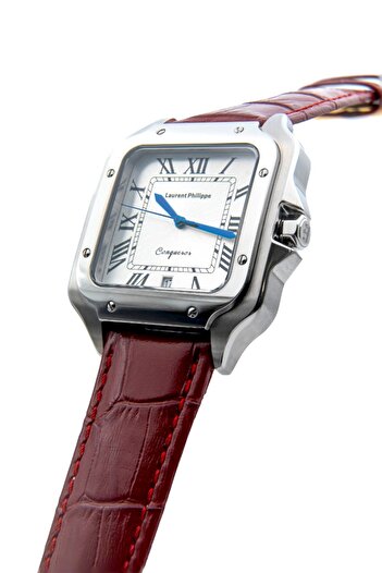 Laurent Philippe - Men's Watch, Conqueror Koh-I-Noor - Rouge Sauvage, 38mm x 27, 5mm, Silver