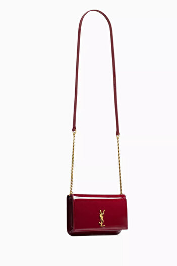 Noname Luxury women's bag similar to the Saint Laura brand in burgundy color with a gold chain