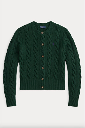 Polo Ralph Lauren Cable-Knit Wool-Cashmere Cardigan