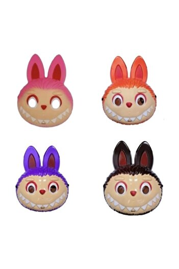 MASHASHOP Set of 4 Children's Masks, MASHASHOP, Labubu, multicolor, 5-10 years
