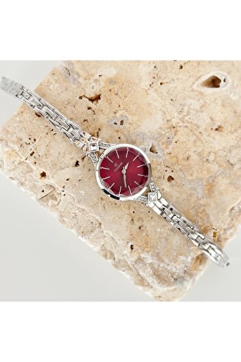 Vesce Atelier Regeta Silver Claret Red Watch