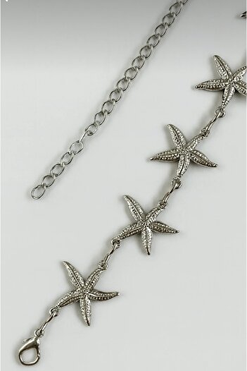 MUJGANERDOGANDESIGN Women's Silver Starfish Chain Belt