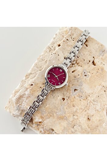Vesce Atelier Nervion Silver Claret Red Watch