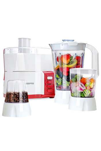 Geepas 4-in-1 Food Processor GSB 9890 |600 W Powerful Motor, 2 Speed with Pulse Control, Safety Inte
