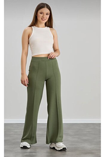 Love Womenx Women's High Waist Recovery Pants with Loose Legs in Modal Fabric Chima Pants Khaki2