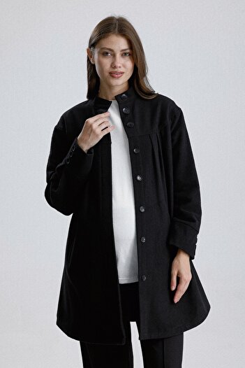 KATLİN MATERNİTY WEAR Maternity Cashmere Jacket, Wool Cotton Blend Fabric