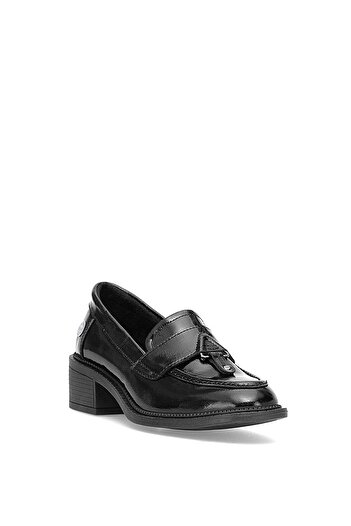 Mammamia D25Ka-7210 Women's Genuine Patent Leather Casual Shoes Black