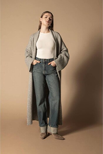 D'RECCY Women's Long Cardigan with Fringes