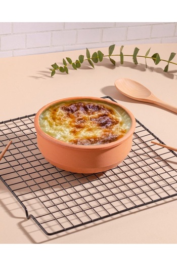 ELEGANT HOME Set of 12 healthy ceramic-coated heat-resistant clay cooking pots, 14 cm